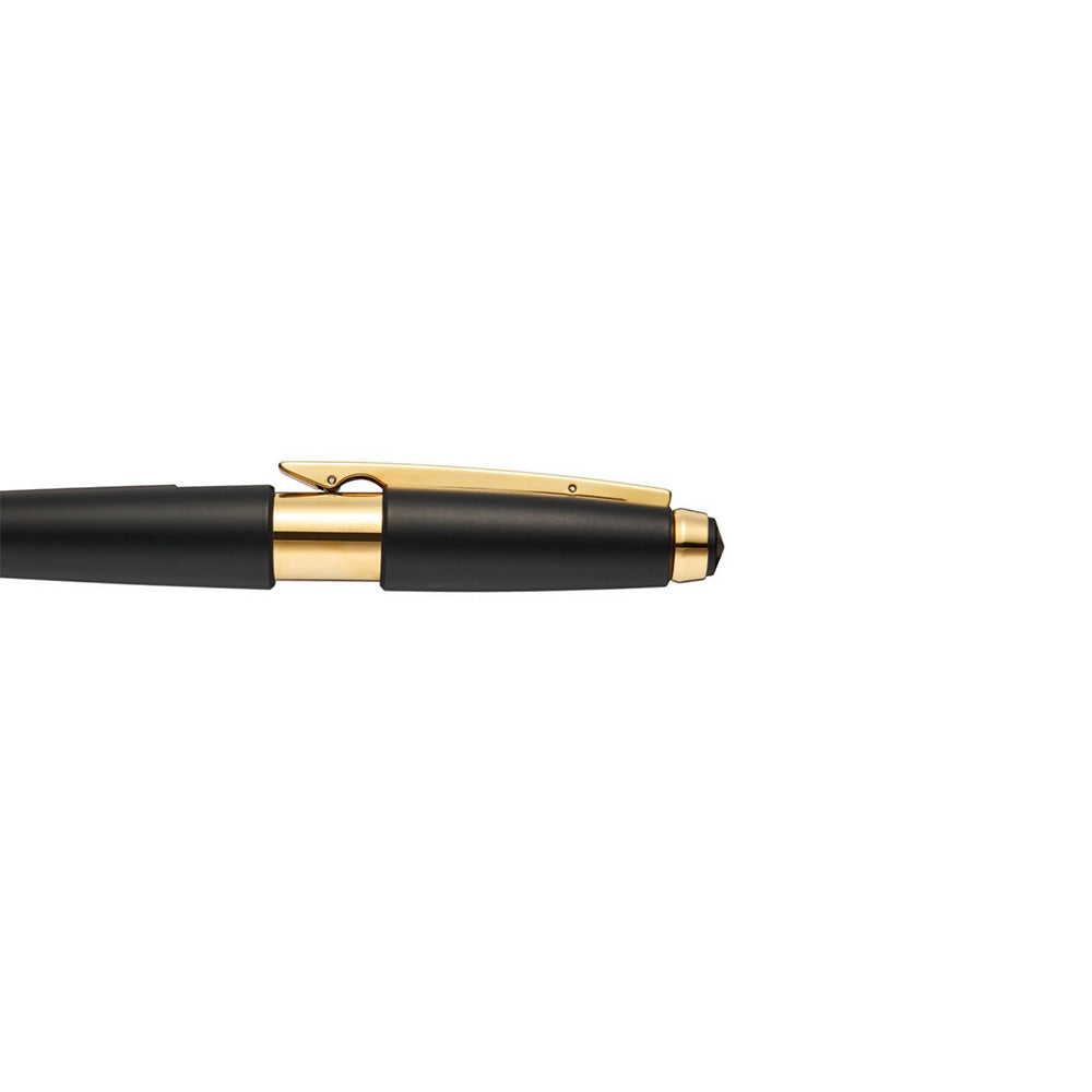 Cross Edge Matte Black Lacquer with Gold PVD Trim Selectip Rollerball Pen