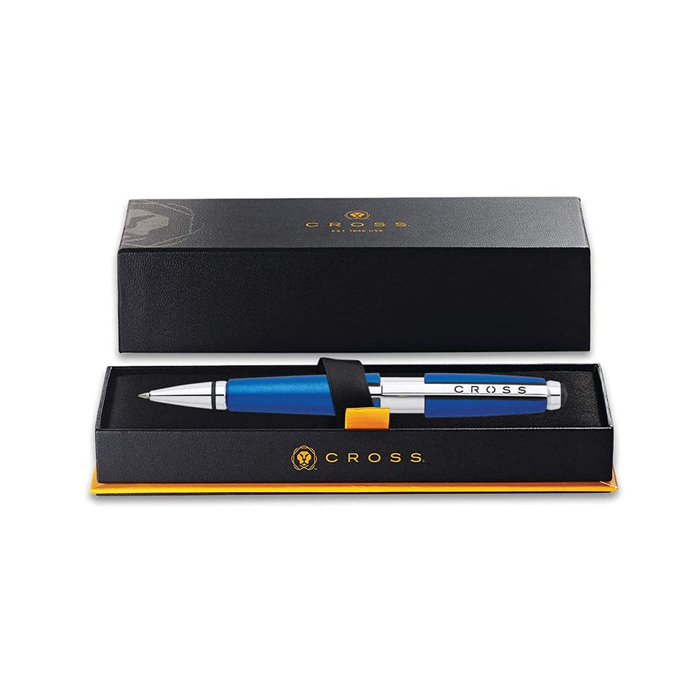 Cross Edge Nitro Blue With Chrome Trim Rollerball Pen