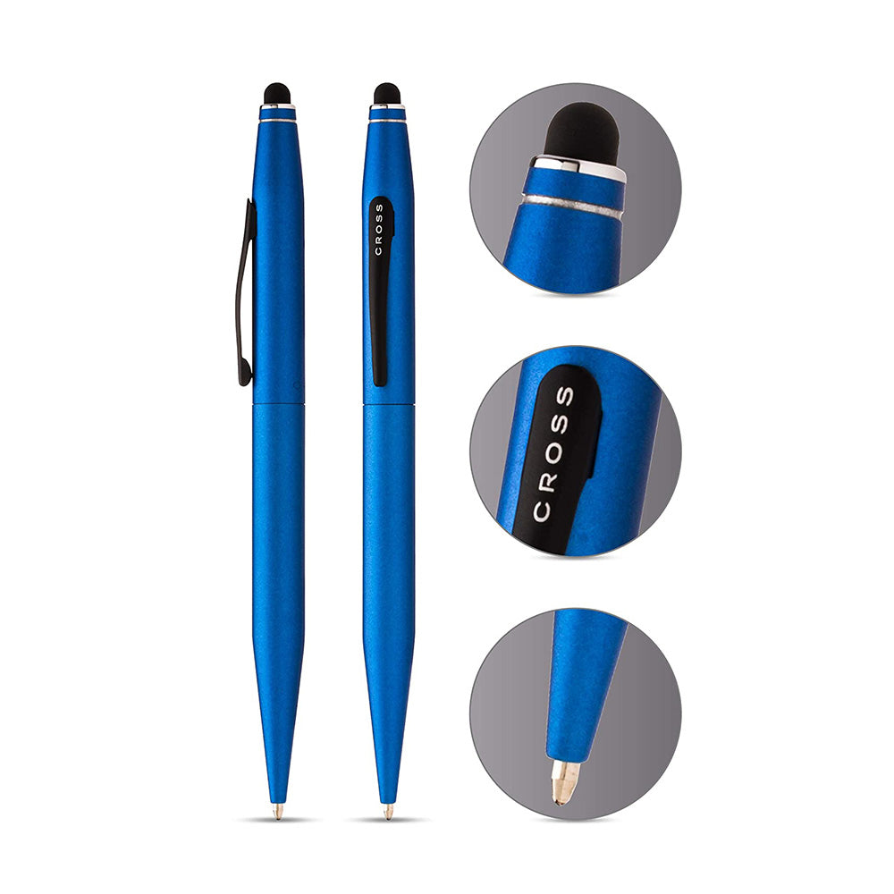 Cross Tech 2 Metallic Blue Ballpoint Pen with Stylus