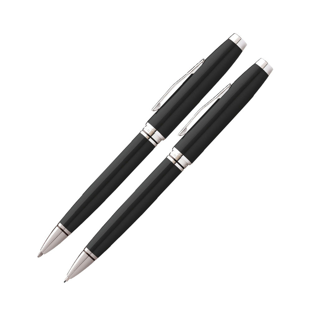 Cross Coventry Black Lacquer Ball Pen and 0.7mm Mechanical Pencil Gift Set