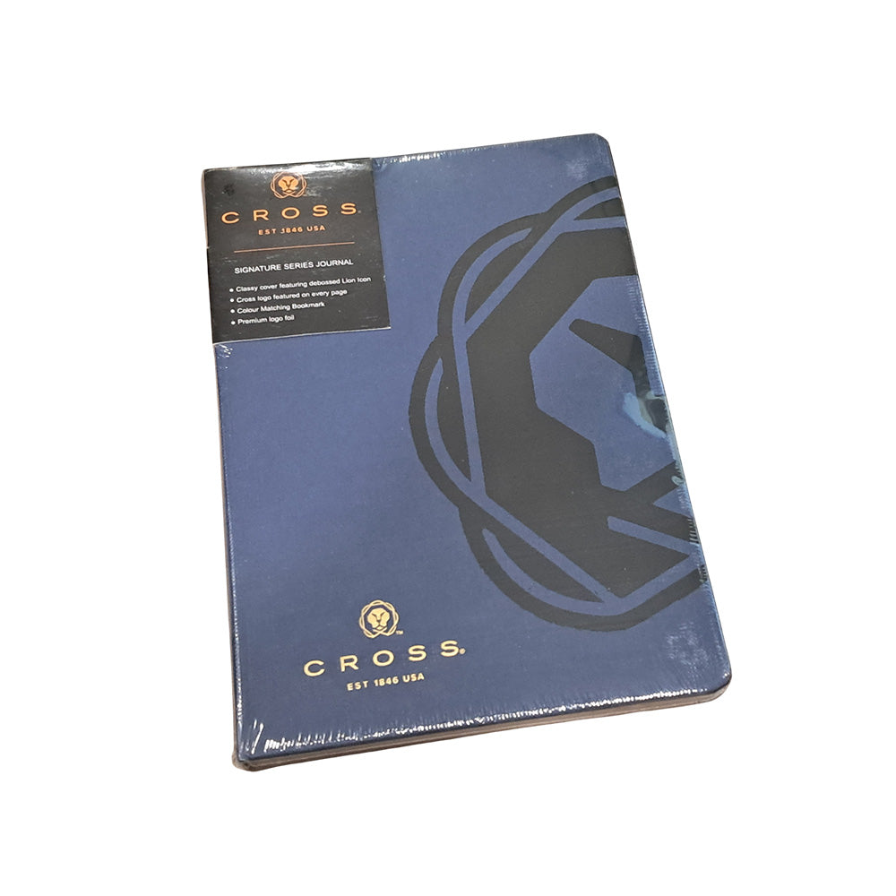 Cross Coventry Black Lacquer GT Ballpoint Pen + Executive A5 Blue Notebook