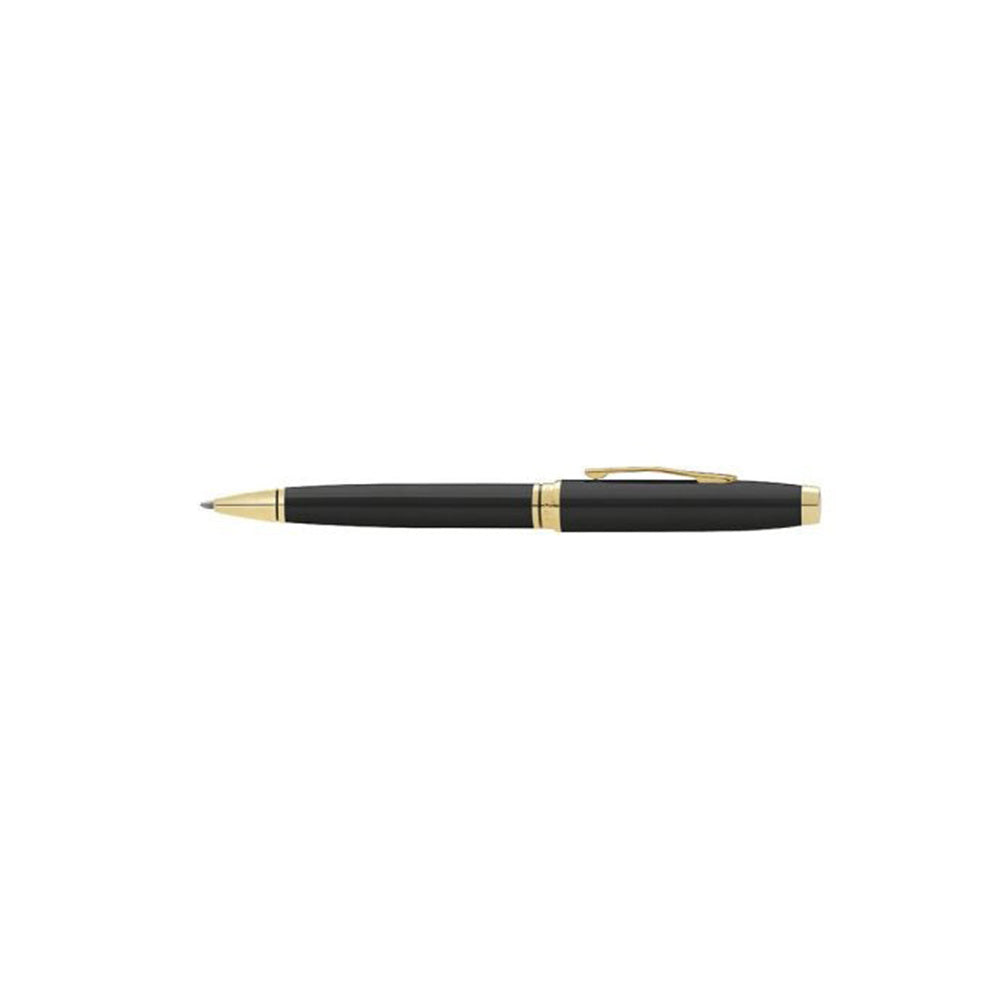 Cross Coventry Black Lacquer with Gold-Tone Ballpoint Pen With Chakra Coin