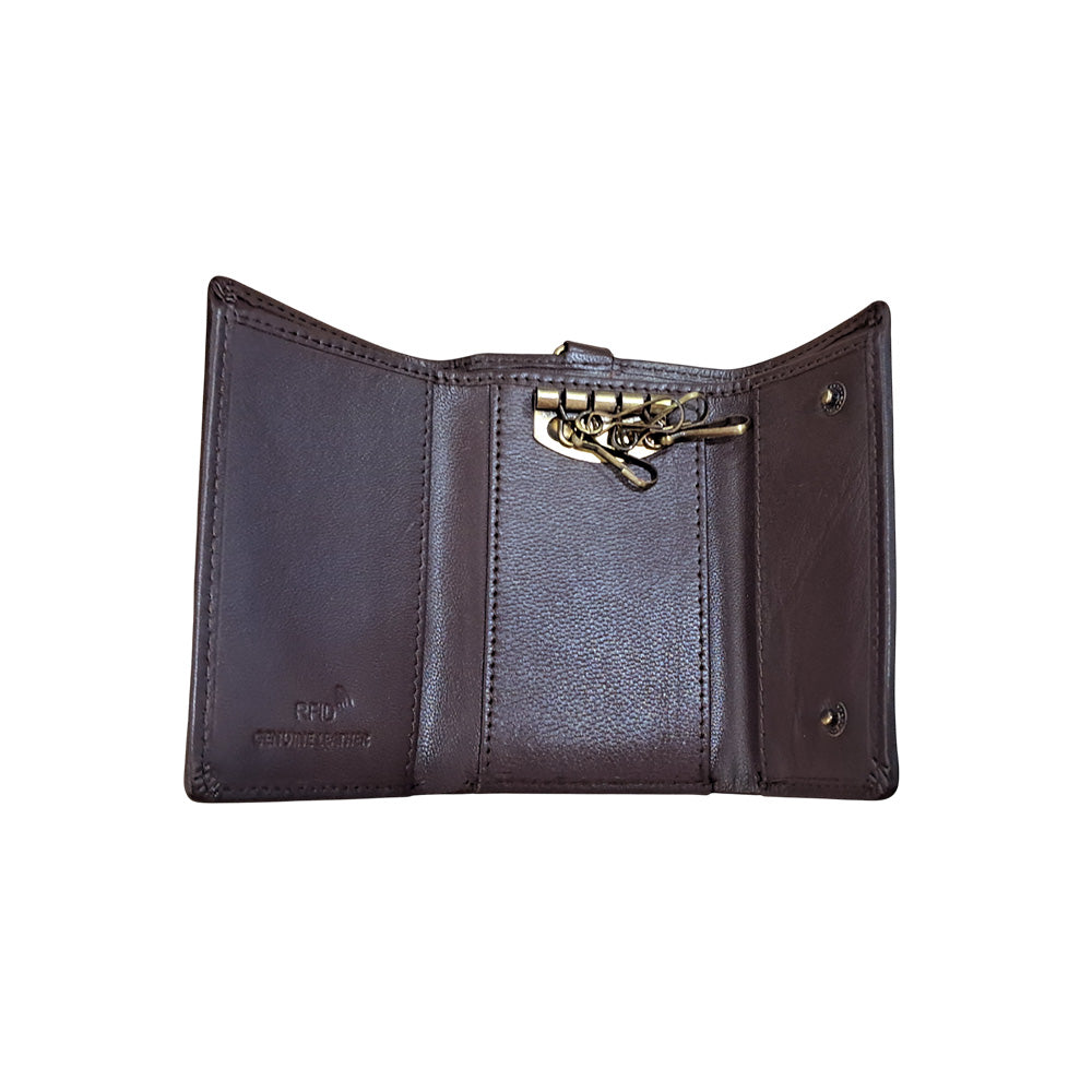 Cross Coventry Black Lacquer with Gold-Tone Ballpoint Pen With Brown Executive Key Holder