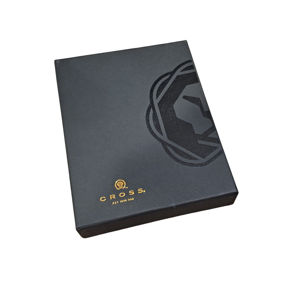 Cross Coventry Black Lacquer with Gold-Tone Ballpoint Pen With Brown Key Holder