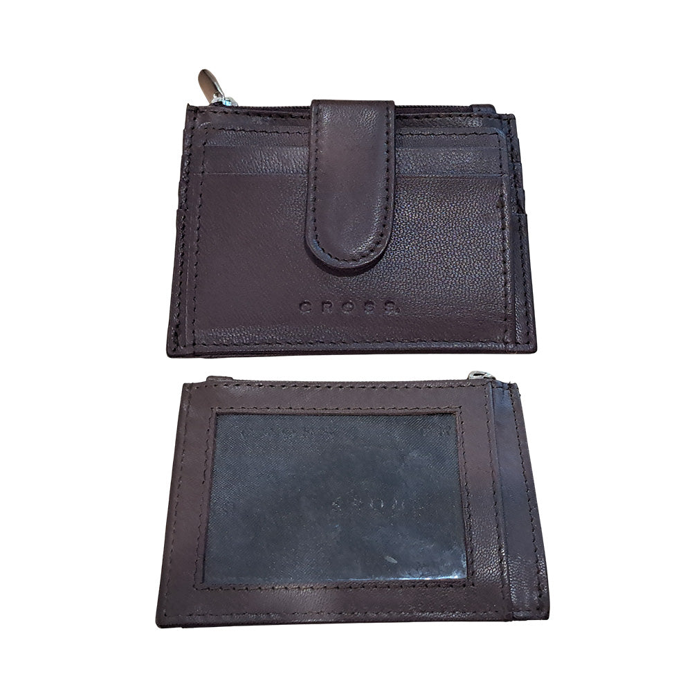 Cross Coventry Black Lacquer GT Ball Pen With Brown Card Holder