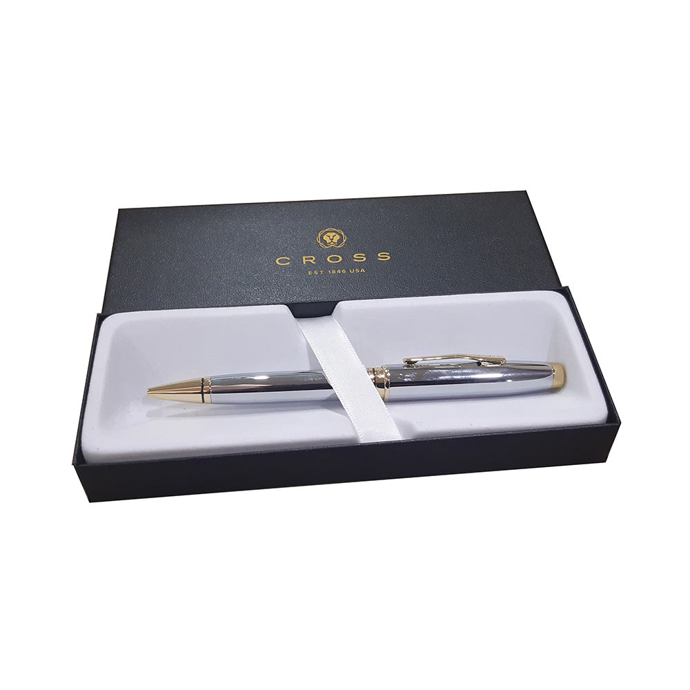 Cross Coventry Chrome with Gold Trim Ballpoint Pen