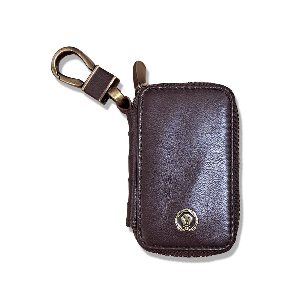 Cross Coventry Polished Chrome Ballpoint Pen With With Brown Key Holder