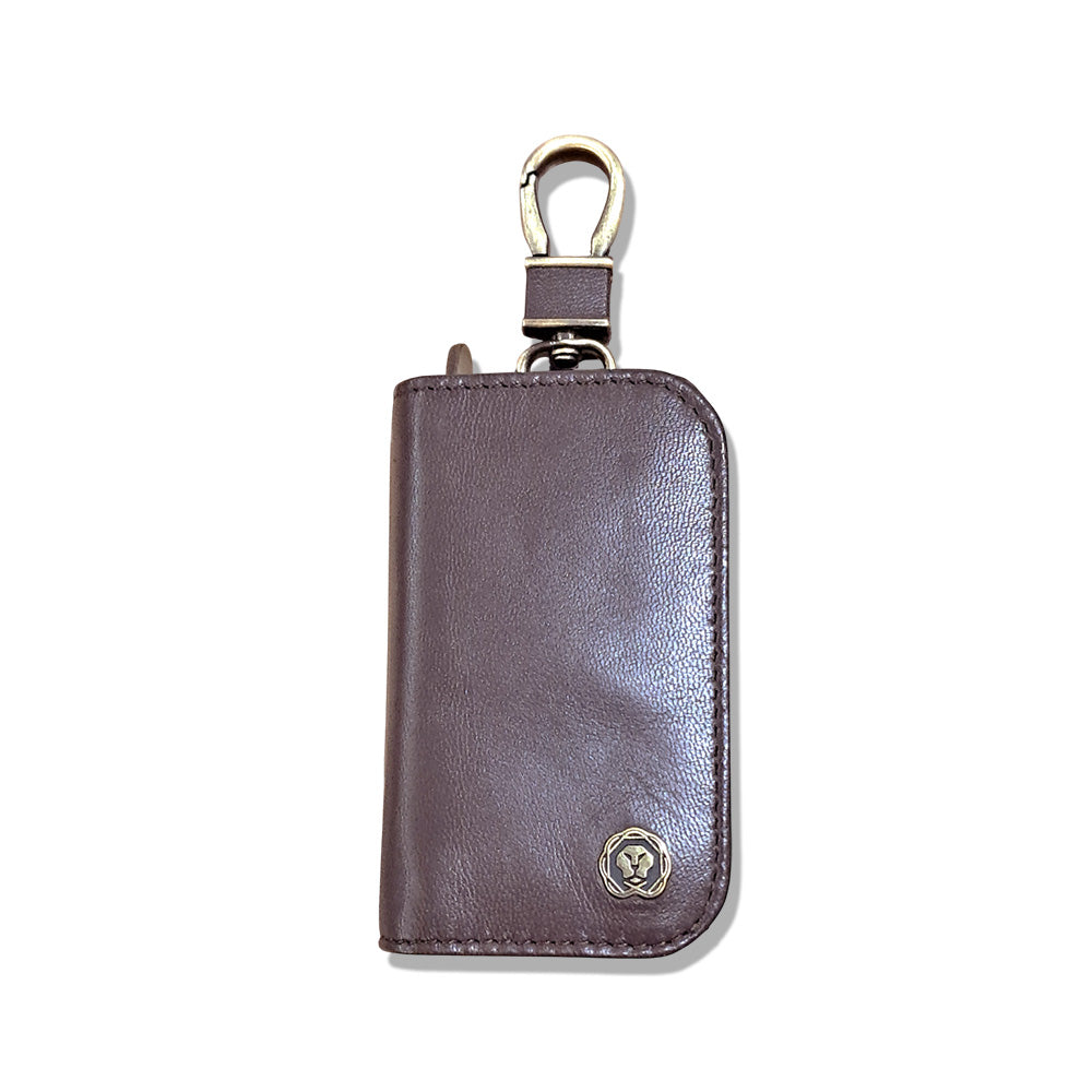 Cross Coventry Polished Chrome Ballpoint Pen With Brown Key Holder