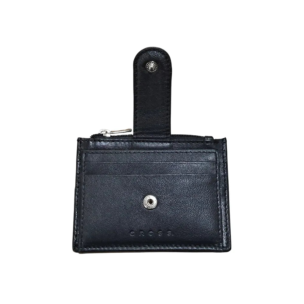 Cross Coventry Polished Chrome Ballpoint Pen With Black Card Holder