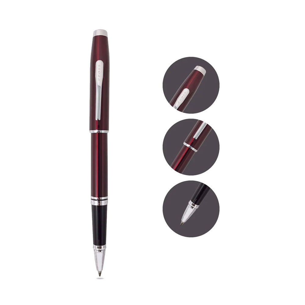Cross Coventry Red Lacquer with Polished Chrome Trim Rollerball Pen