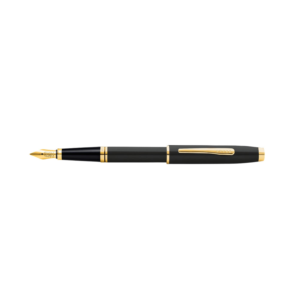 Cross Coventry Black Lacquer with Gold-Tone Trim Fountain Pen - Fine Nib
