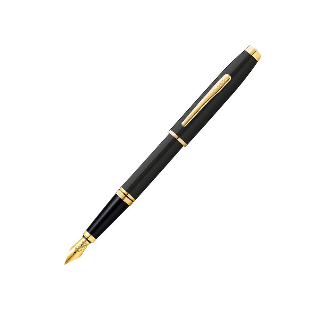 Cross Coventry Black Lacquer with Gold-Tone Trim Fountain Pen - Fine Nib