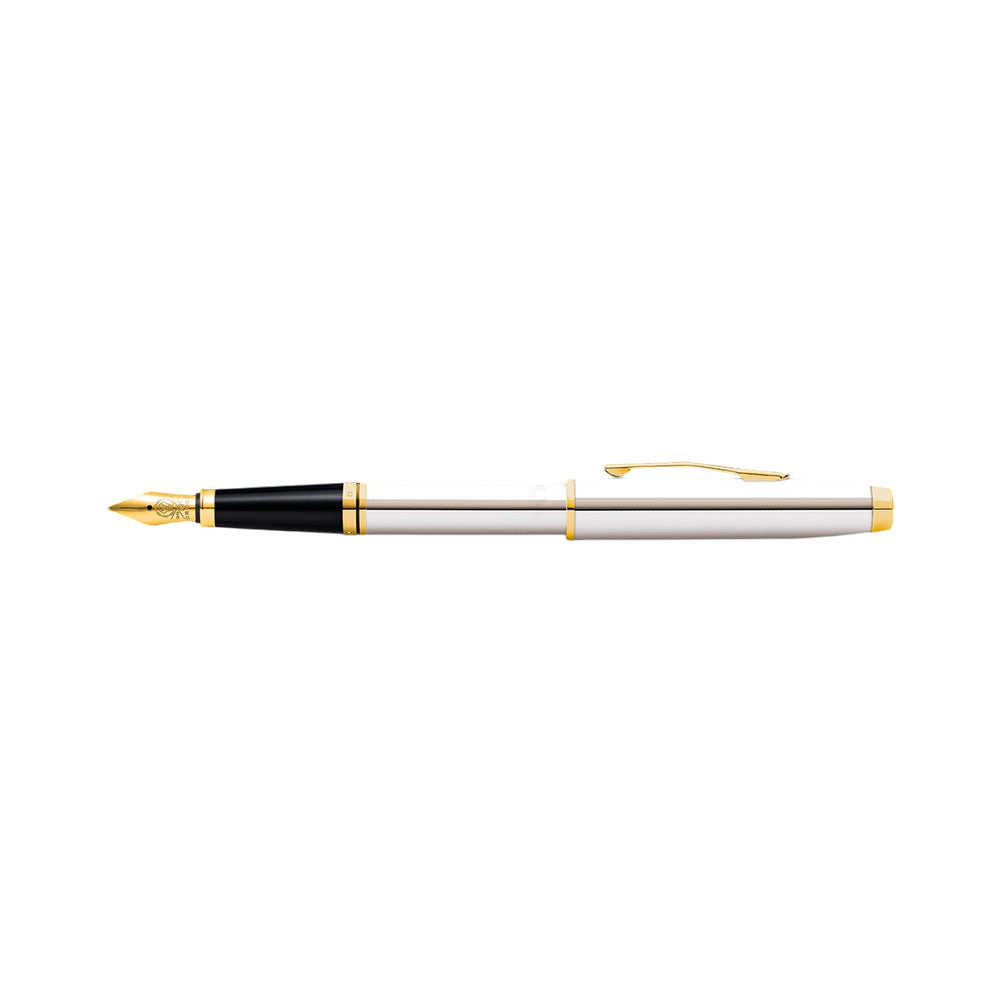 Cross Coventry Polished Chrome with Gold-Tone Trim Fountain Pen - Fine Nib
