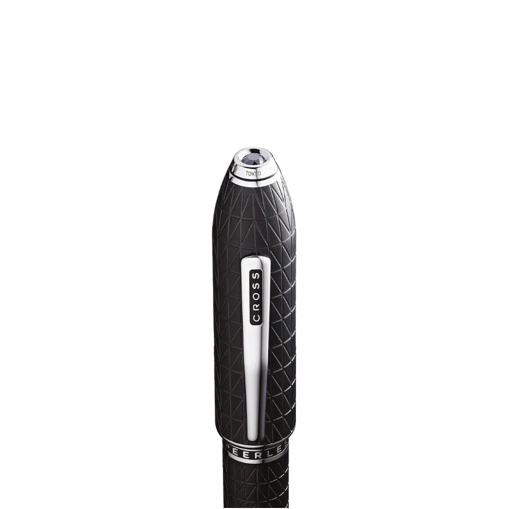 Cross Peerless Citizen Tokyo Satin Black with Platinum-Plated Trims Ballpoint Pen