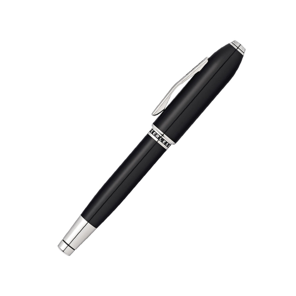 Cross Peerless 125 Obsidian Black Lacquer with Platinum-Plated Trim Rollerball Pen