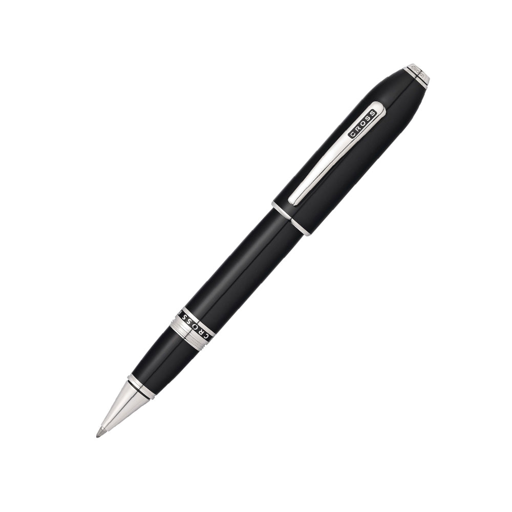 Cross Peerless 125 Obsidian Black Lacquer with Platinum-Plated Trim Rollerball Pen