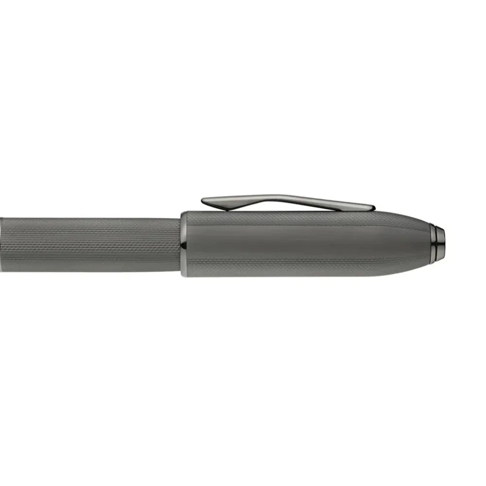 Cross Peerless Polished Slate Gray Engraved Diamond Pattern with Slate Gray PVD Trim and Swarovski Crystal Rollerball Pen