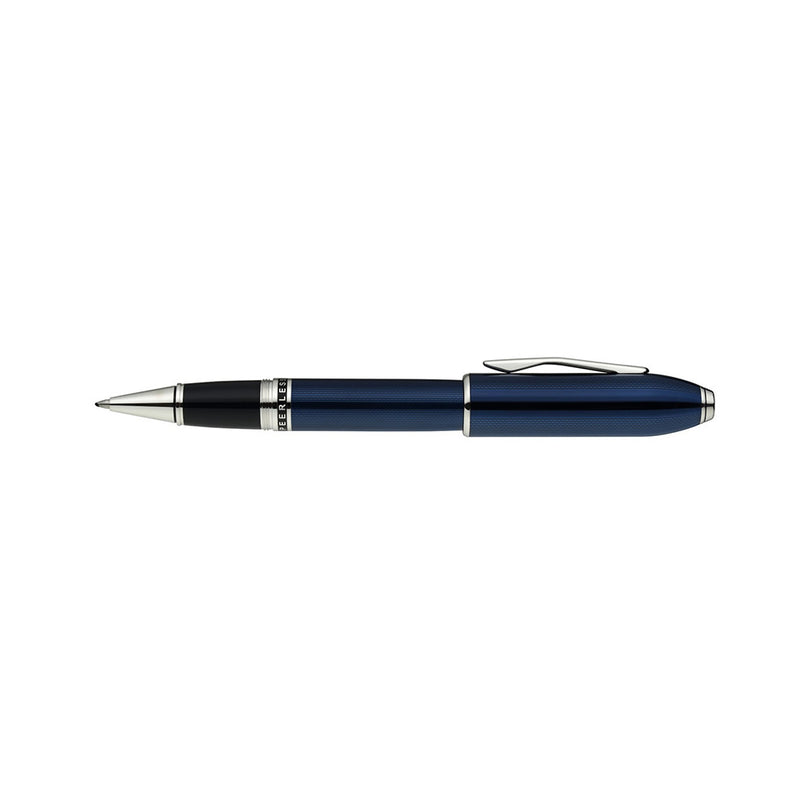 Cross Peerless Polished Translucent Cobalt Blue Engraved Diamond Pattern with Polished Chrome Trim & Swarovski Crystal Rollerball Pen AT0705-21 - Image 2