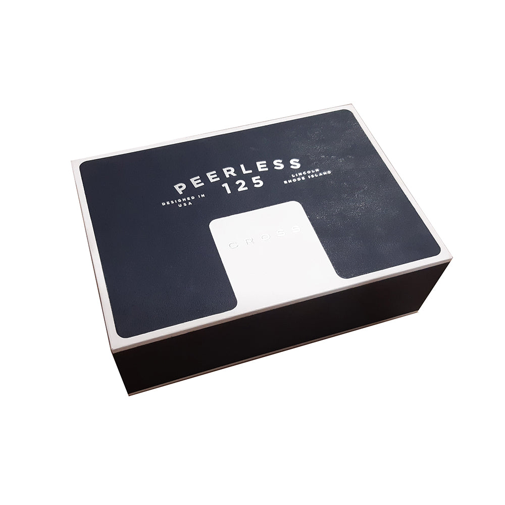 Cross Peerless 125 Obsidian Black Lacquer Fountain Pen - 18Kt Gold Fine Nib