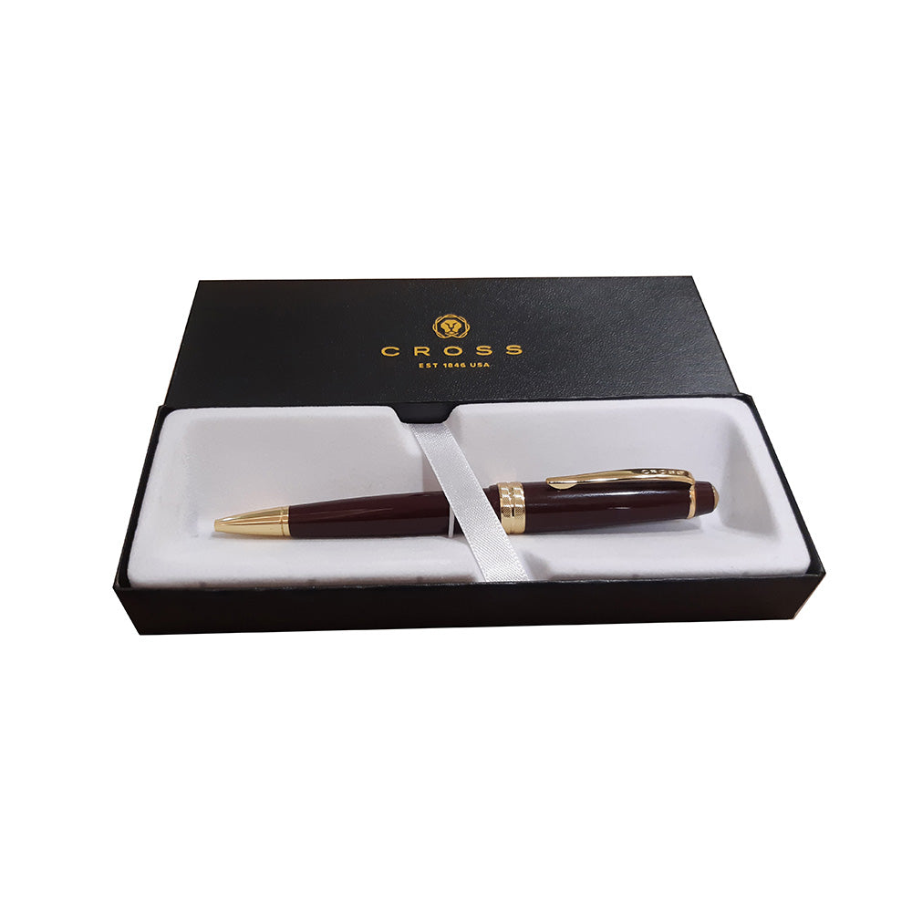 Cross Bailey Light Polished Burgundy Resin and Gold Tone Ballpoint Pen
