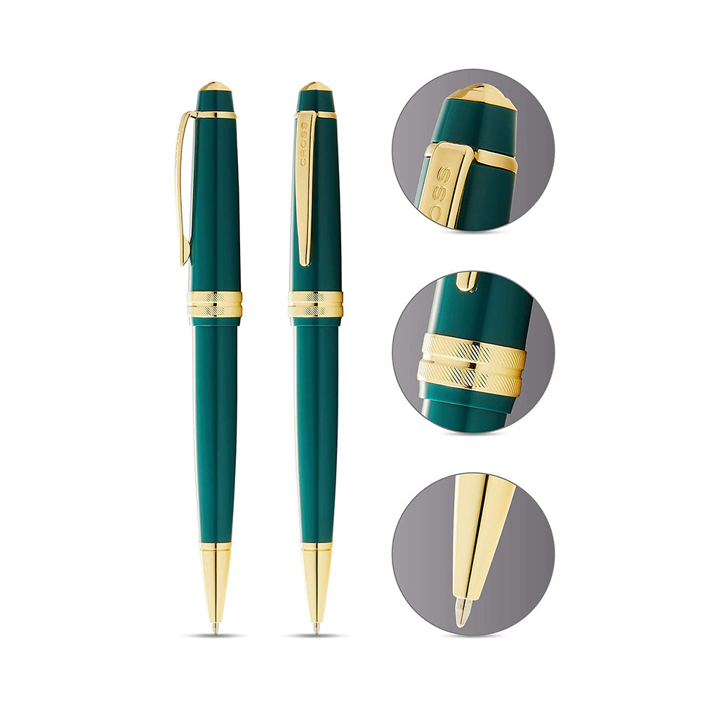 Cross Bailey Light Polished Green Resin and Gold Tone Trim Ballpoint Pen