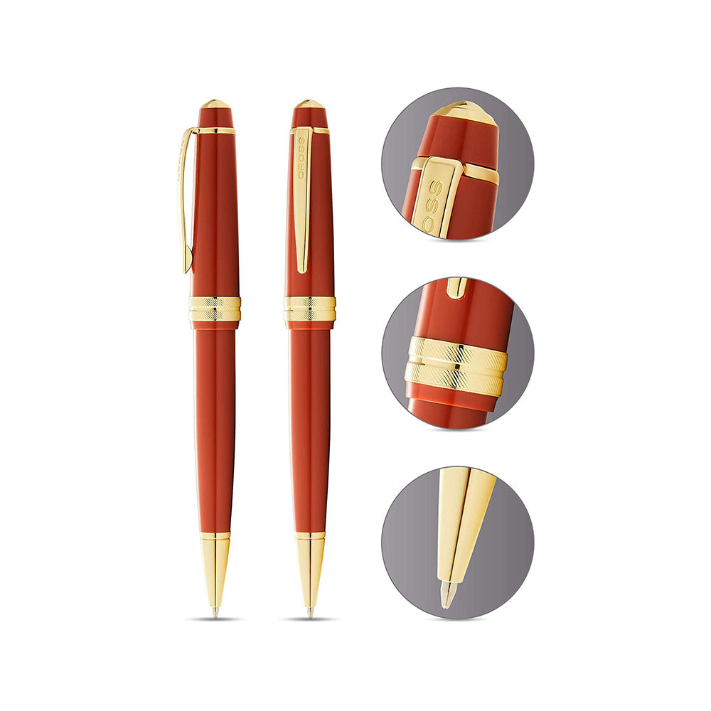 Cross Bailey Light Polished Amber Resin and Gold Tone Trim Ballpoint Pen