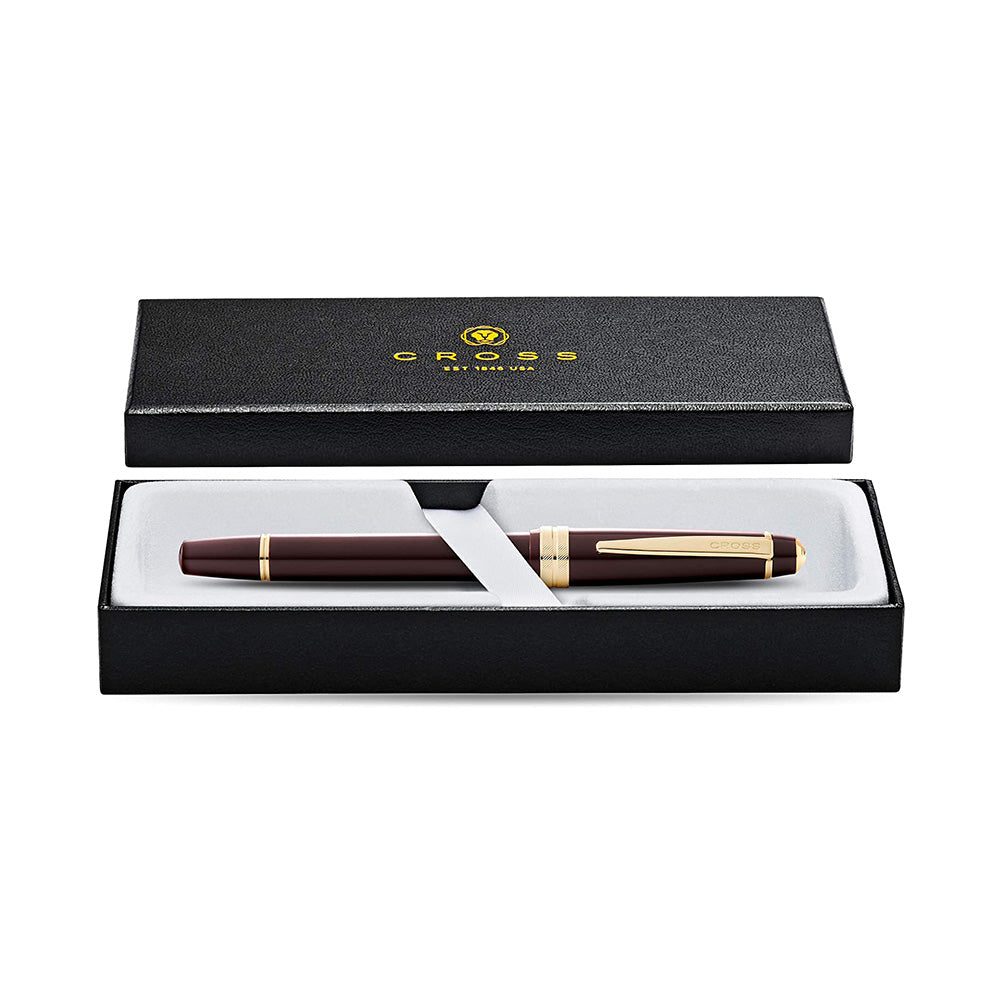 Cross Bailey Light Polished Burgundy Resin with Gold Plated Trim Rollerball Pen