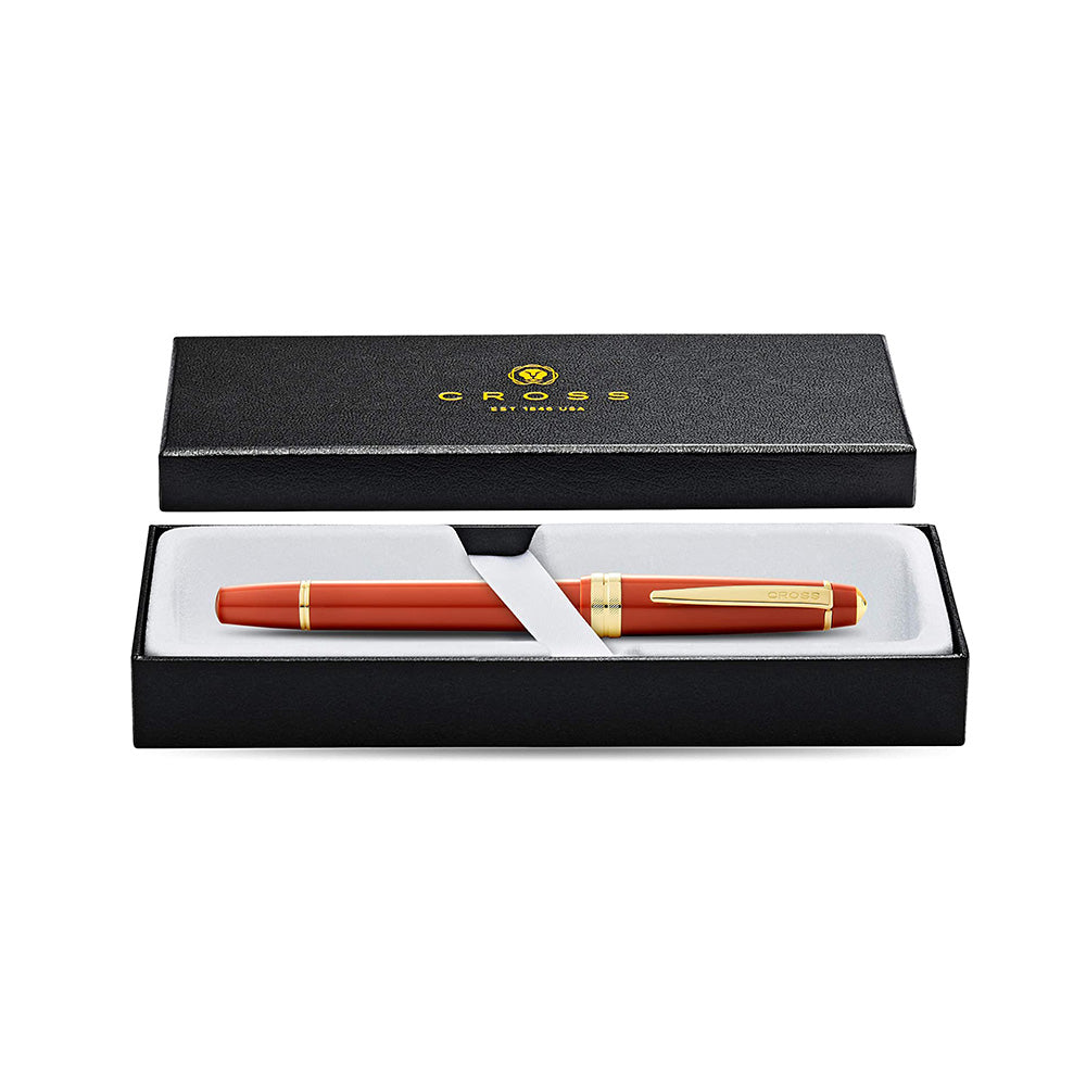 Cross Bailey Light Polished Amber Resin and Gold Tone Trim Rollerball Pen