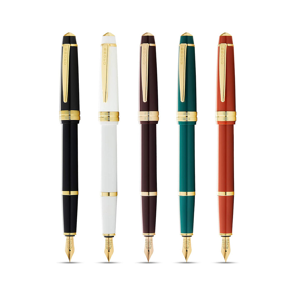 Cross Bailey Light Polished Burgundy Resin and Gold Tone Fountain Pen - Medium Nib