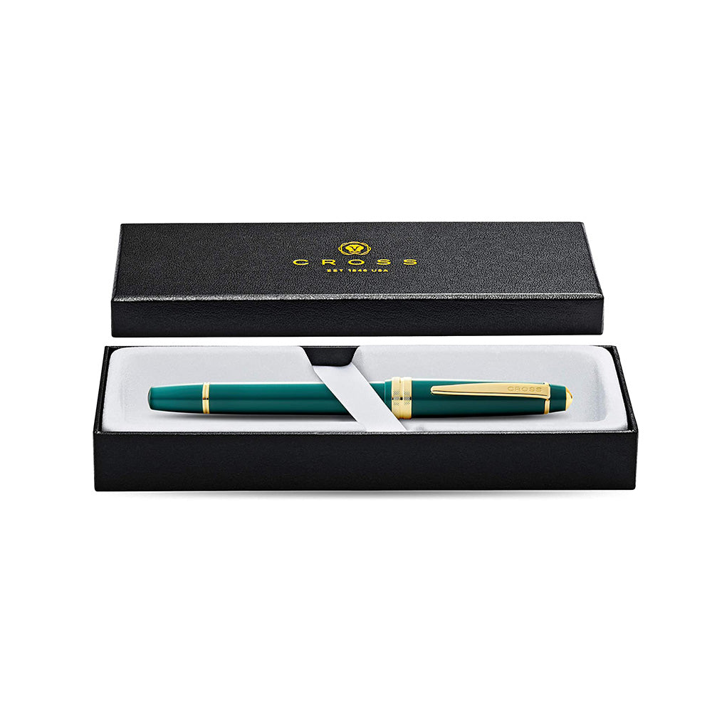 Cross Bailey Light Polished Green Resin and Gold Tone Fountain Pen – Extra Fine Nib