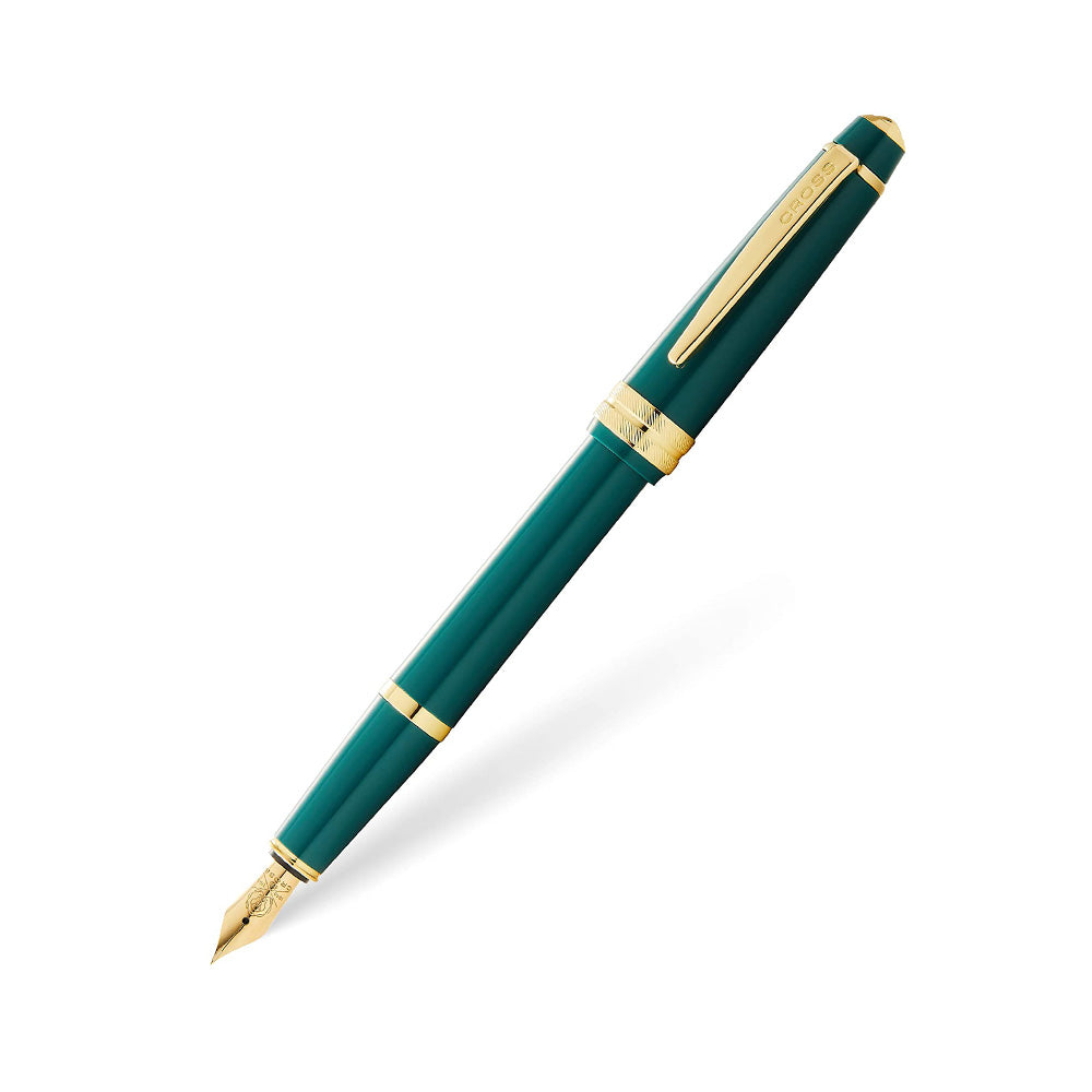 Cross Bailey Light Polished Green Resin and Gold Tone Fountain Pen – Extra Fine Nib