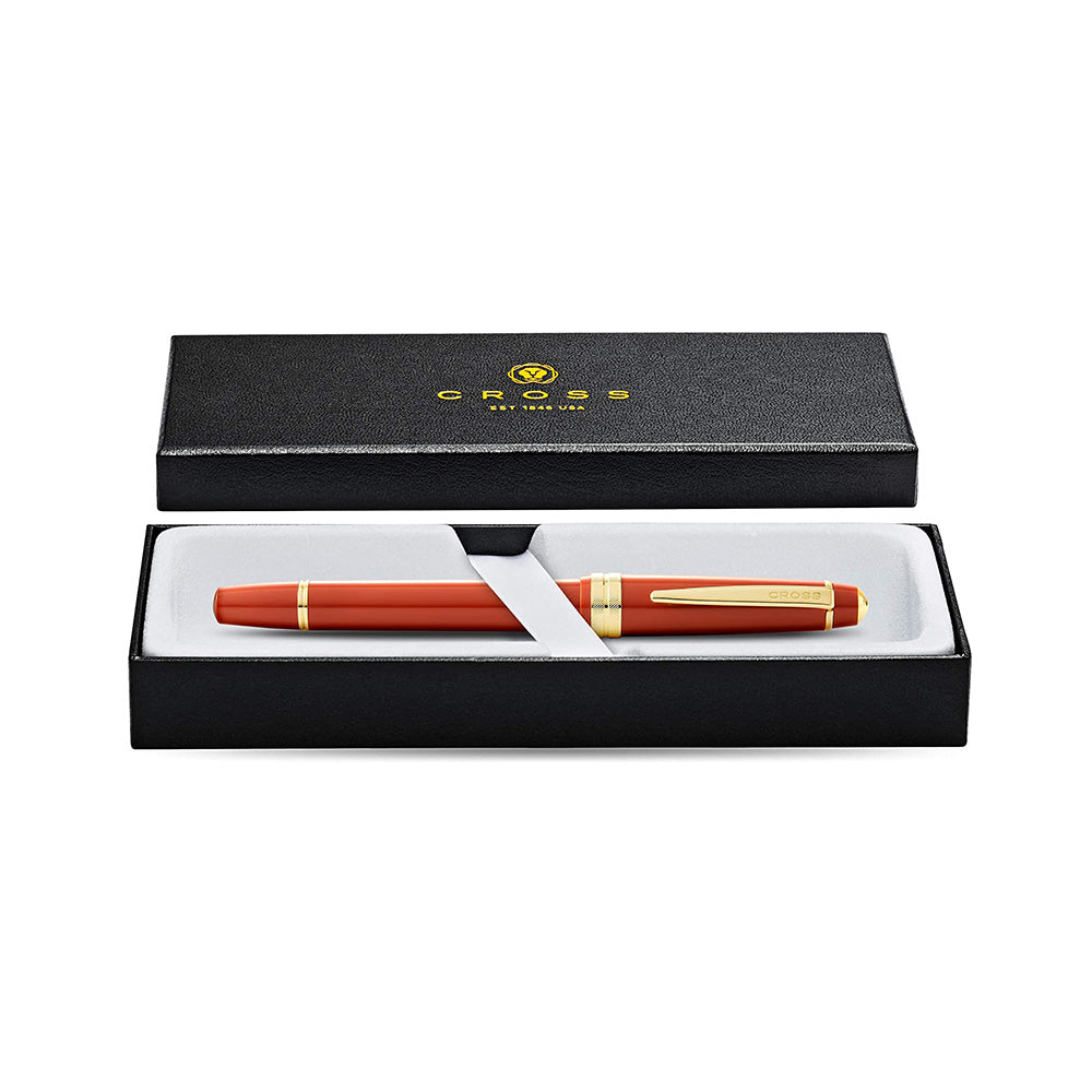 Cross Bailey Light Polished Amber Resin and Gold Tone Fountain Pen - Extra Fine Nib