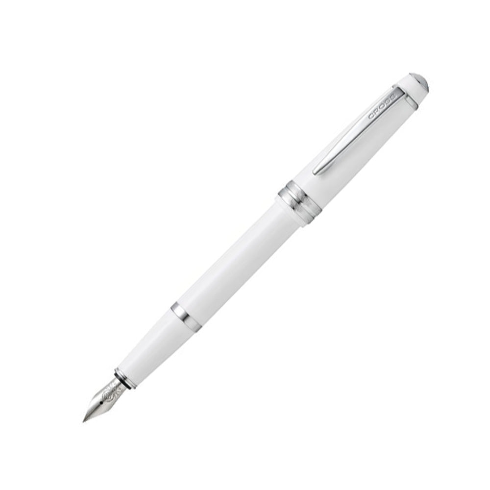 Cross Bailey Light Polished White Resin CT Fountain Pen - Fine Nib