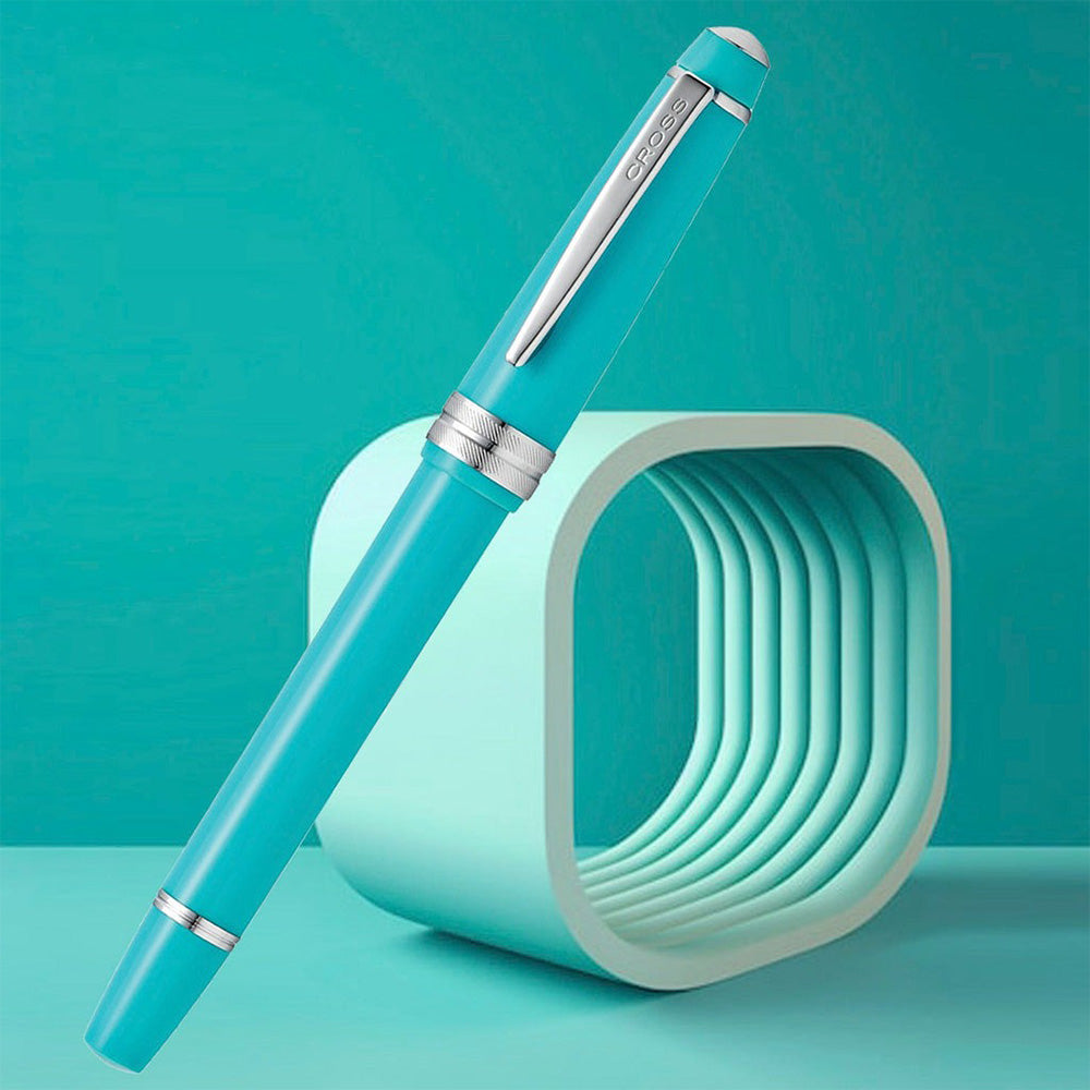 Cross Bailey Light Polished Light Teal Resin CT Fountain Pen - Medium Nib