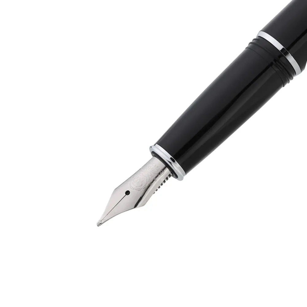 Cross Cross Lume Resin with Polished Chrome Trim Fountain Pen - Stainless Steel Nib