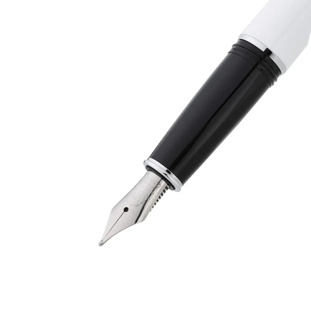 Cross Cross Lume Resin with Polished Chrome Trim Fountain Pen - Stainless Steel Nib
