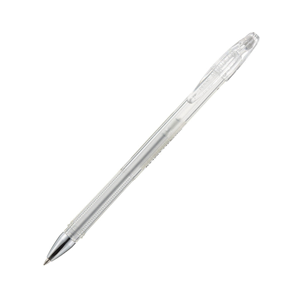 Penac FX3 Metallic Silver 0.8mm Gel Pen - Pack of 5