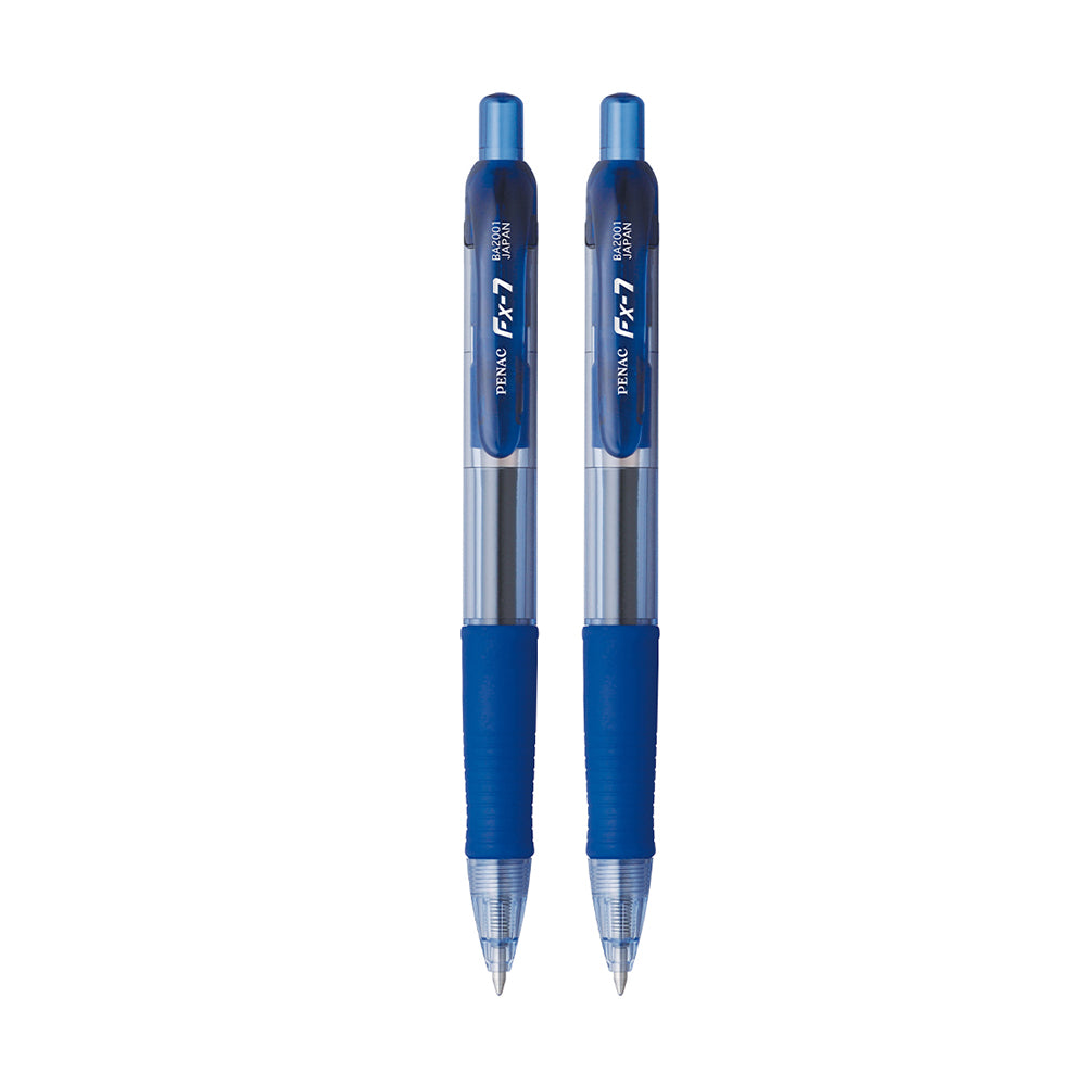 Penac FX-7 Blue Gel Ball Pen (Pack of 2)