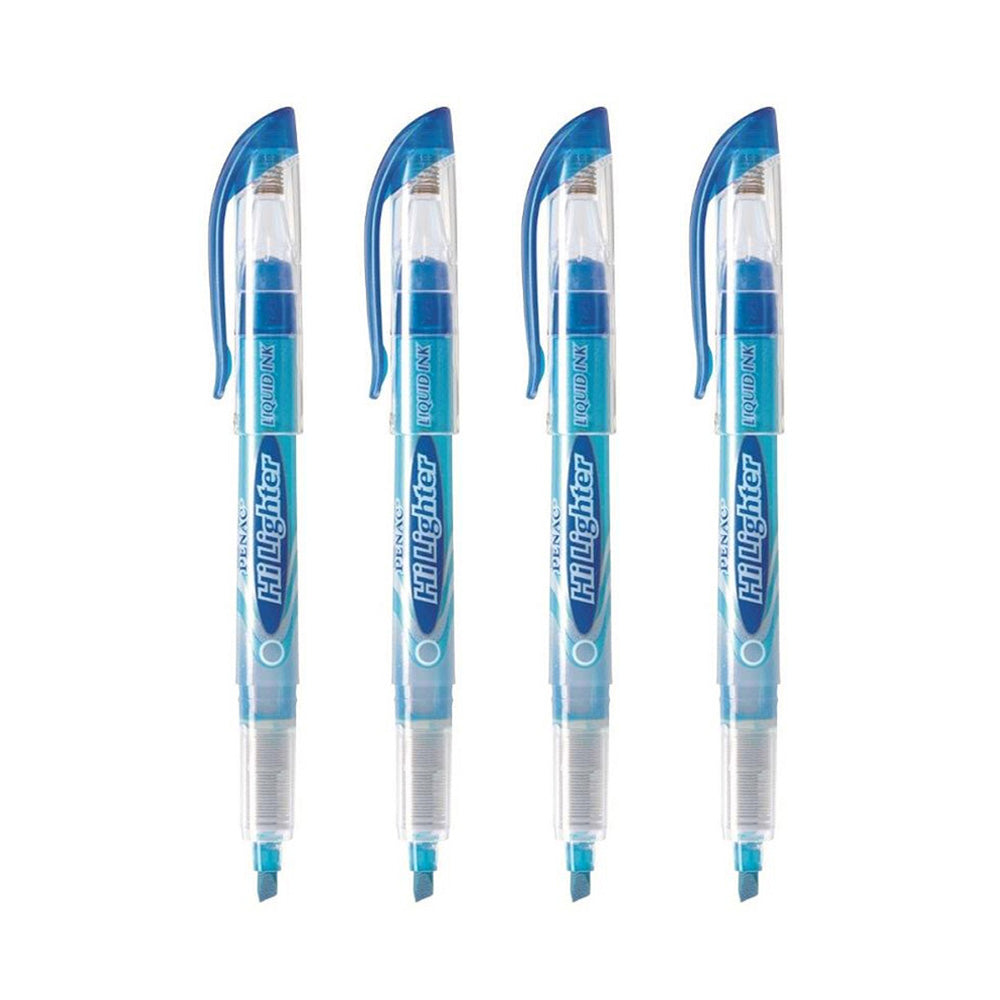 Penac Liquid Liner Highlighter Fluorescent – Blue (Pack of 4)