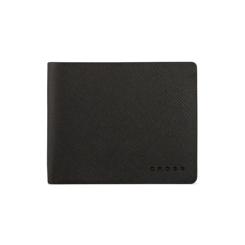 Cross Saffiano Leather 8CC Slim Bifold Wallet - Black