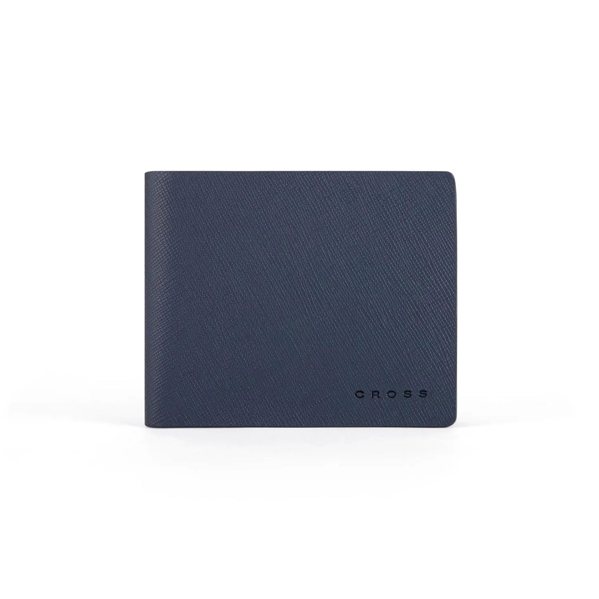 Cross Saffiano Leather 4CC Bifold Wallet with Coin Pocket - Navy Blue