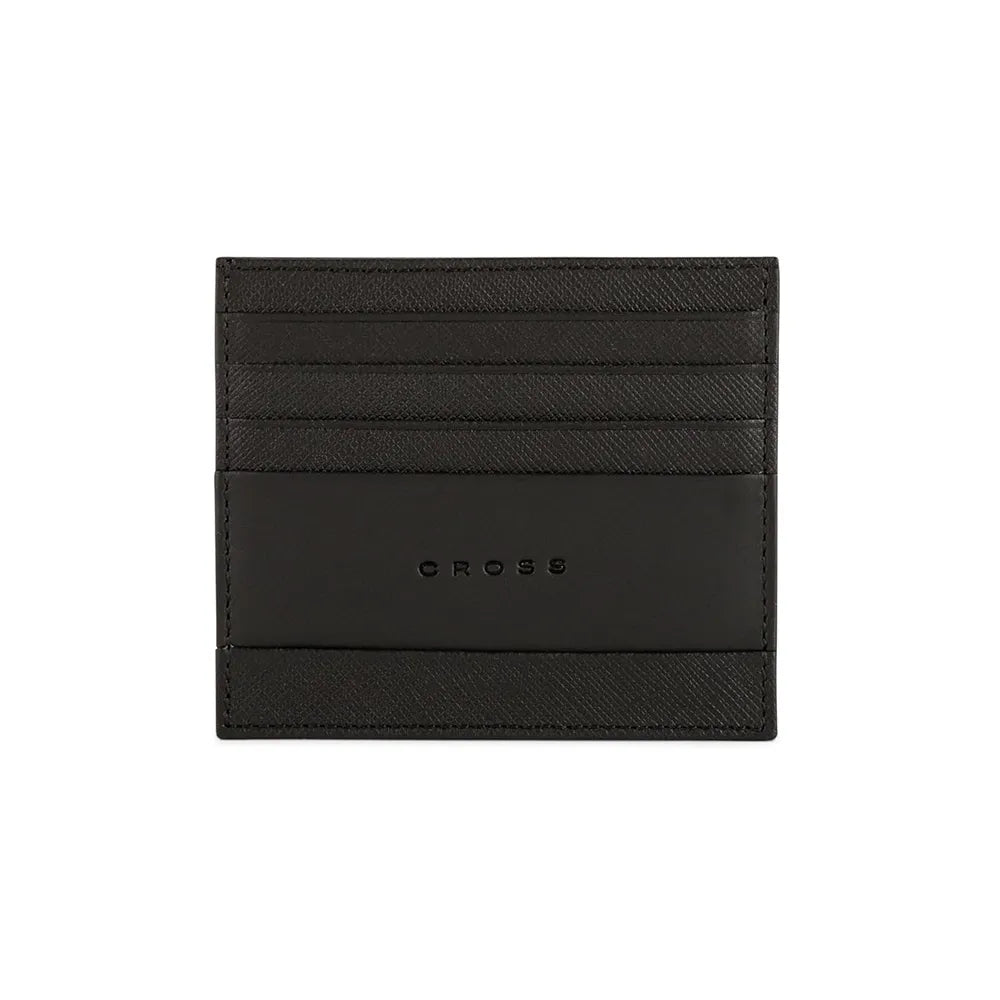 Cross Saffiano Leather 6CC Card Holder - Black