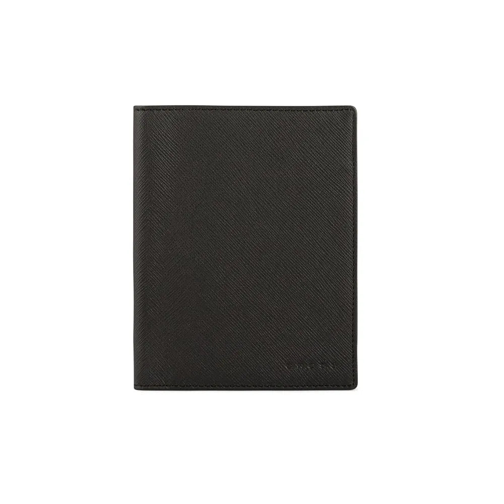 Cross Saffiano Leather Passport Holder 4CC Wallet - Black