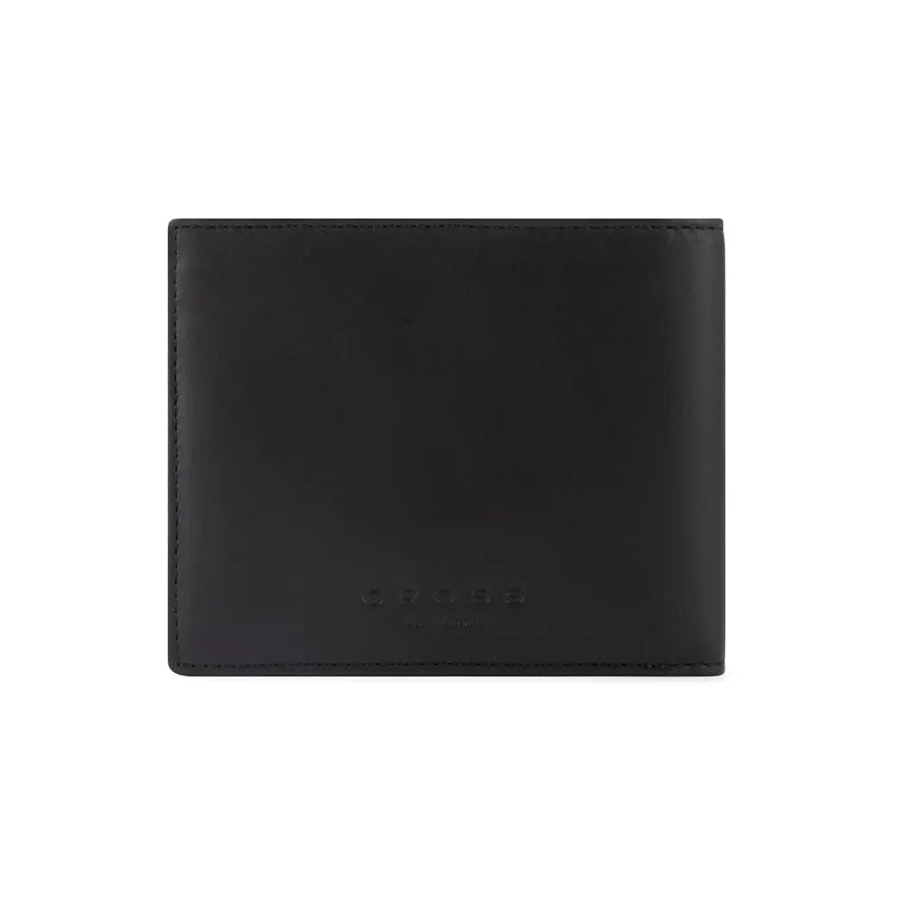 CROSS Soft Grain Leather Two-Tone 8CC Bifold Wallet - Black/Mocha