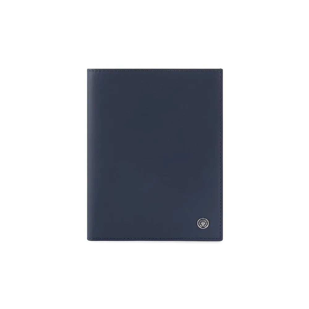 Cross Soft Grain Leather 9CC Passport Travel Wallet - Navy Blue