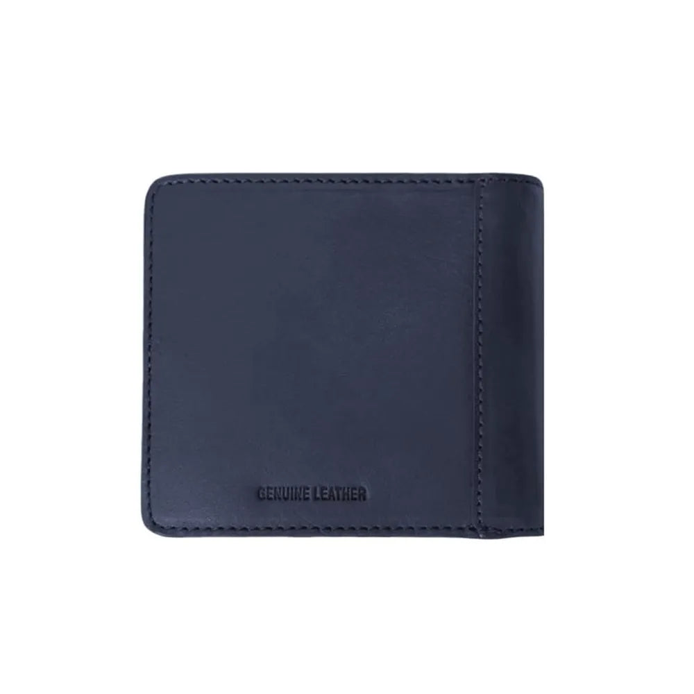 Cross Leather Money Clip Wallet for Men - Navy
