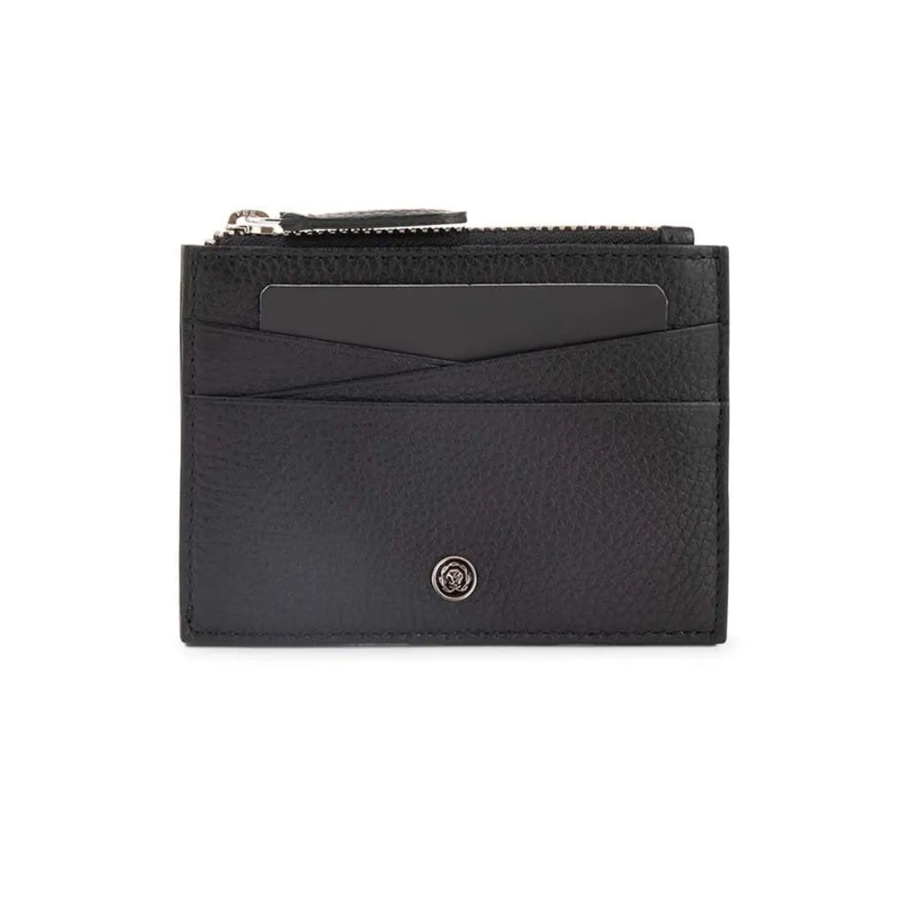 Cross Pebble Leather Women's Zip Card Holder with 6 Card Slots - Black
