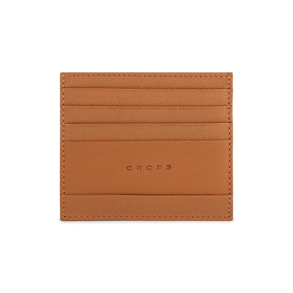 Cross Saffiano Leather 6CC Card Holder - Mocha