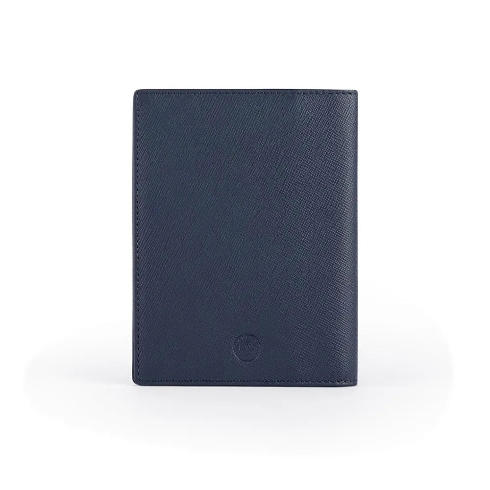 Cross Saffiano Leather Passport Holder 4CC Wallet - Navy Blue