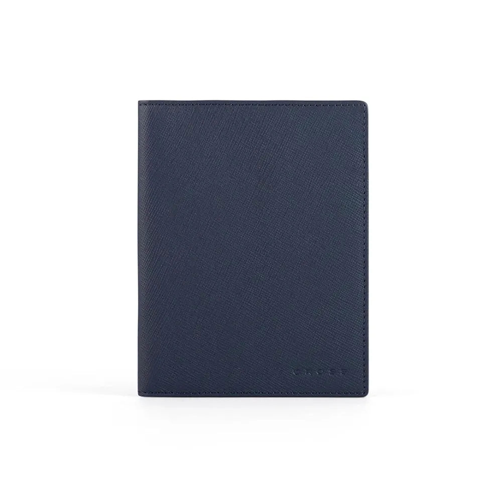 Cross Saffiano Leather Passport Holder 4CC Wallet - Navy Blue